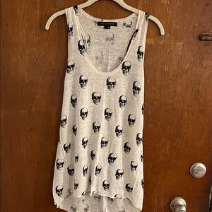 Skull Cashmere Black and White Skull Tank Top